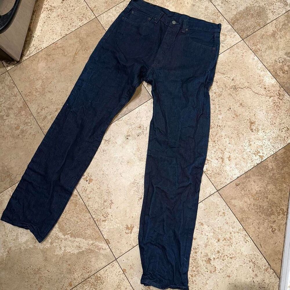Levi-s Men's Navy and Blue Jeans